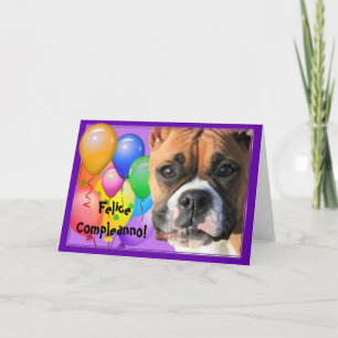 Tarjeta de bienvenida Felice Compleanno Birthday B