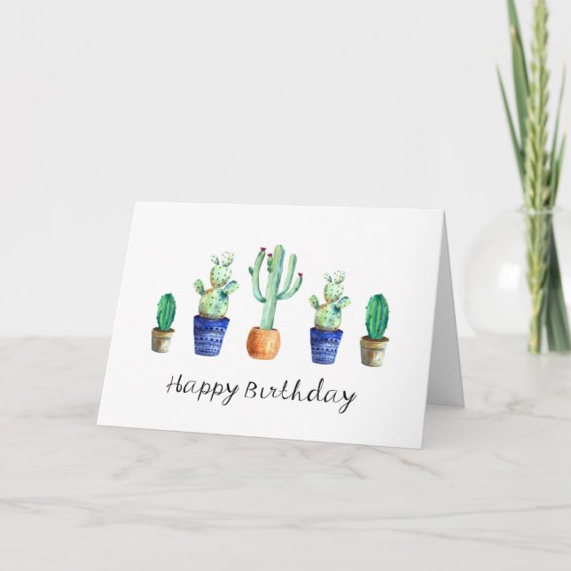 Tarjeta de bienvenida Floral Happy Birthday (Anverso)