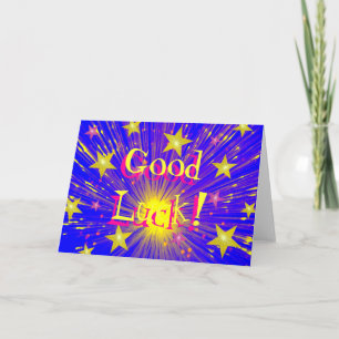Tarjeta de bienvenida 'Good Luck'