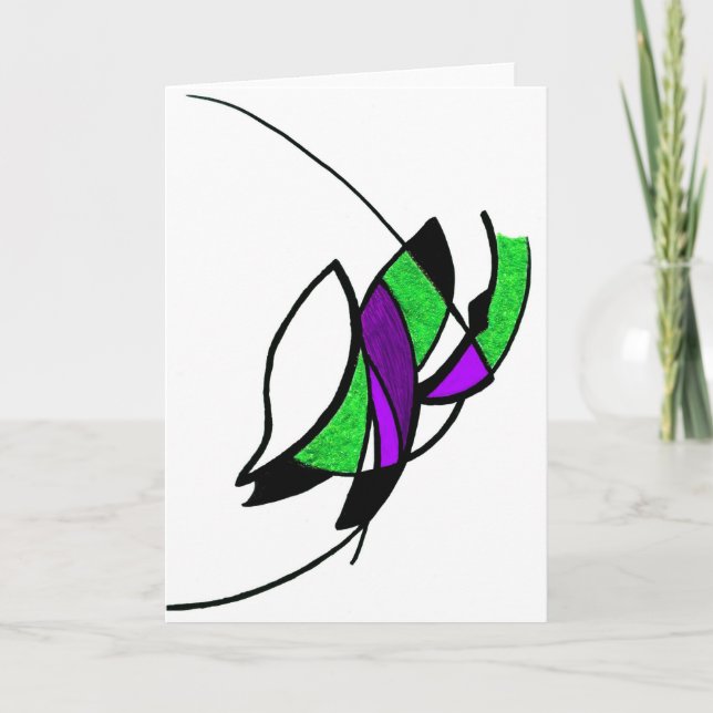 Tarjeta de bienvenida Green Egyptian Eye (Anverso)