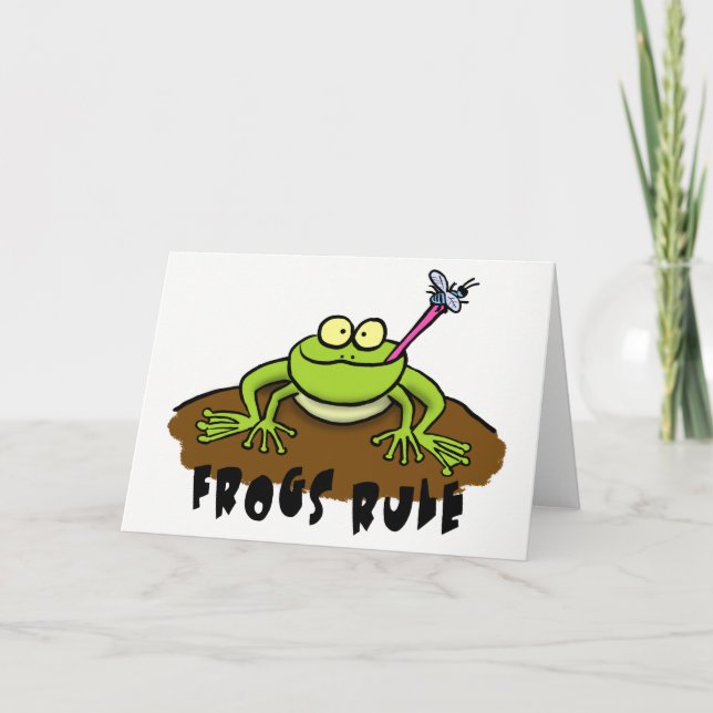 Tarjeta de bienvenida Guay personalizado frog (Anverso)