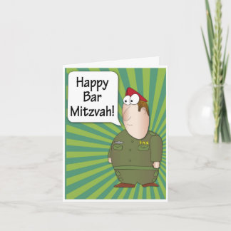 Tarjeta de bienvenida Happy Bar Mitzvah - Soldado