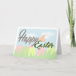 Tarjeta de bienvenida Happy Easter Pastel Colors