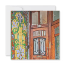 Tarjeta de bienvenida holandesa Art Nouveau