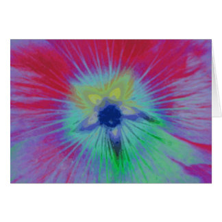 Tarjeta de bienvenida Hollyhock Flower Bright Ligh