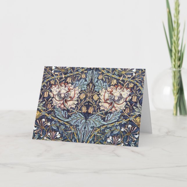 Tarjeta de bienvenida Honeysuckle Art Nouveau Flow (Anverso)