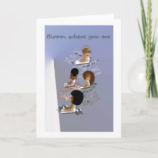 Tarjeta de bienvenida inspiradora en blanco