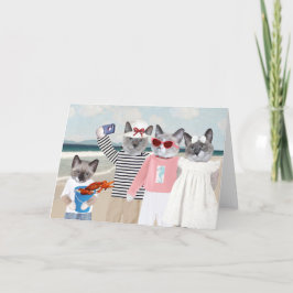 Tarjeta de bienvenida Kitten Selfie