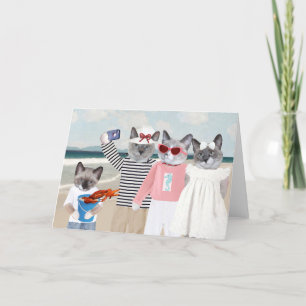 Tarjeta de bienvenida Kitten Selfie