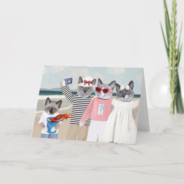 Tarjeta de bienvenida Kitten Selfie (Anverso)