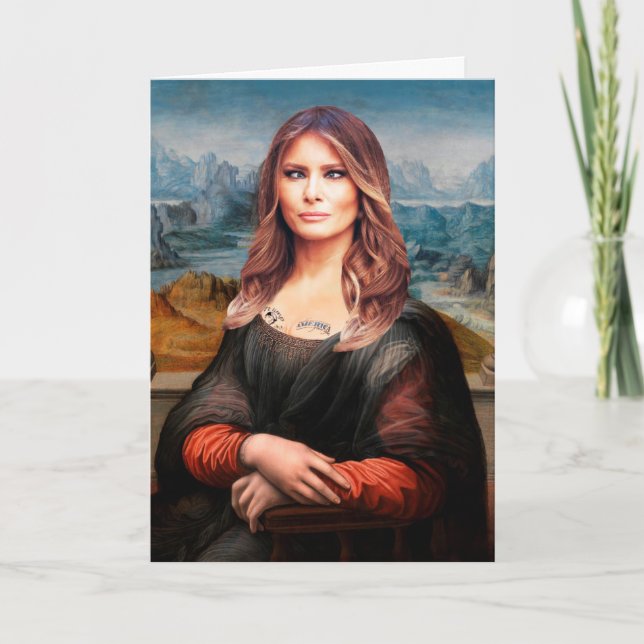 Tarjeta de bienvenida Melania Apática de cumpleaño (Anverso)