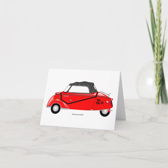 Tarjeta de bienvenida Messerschmitt KR200 Bubble c (Anverso)