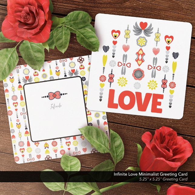Tarjeta de bienvenida Minimalista de amor infinita (Infinite Love Greeting Card, Bold and Vibrant Minimalist Design)