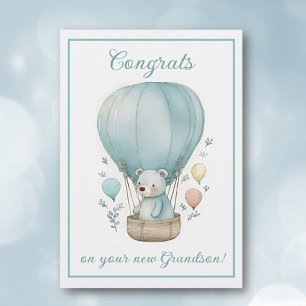 Tarjeta de bienvenida New Grandson Congrats