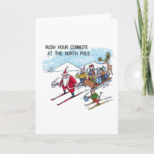 Tarjeta de bienvenida North Pole Rush Hour (Anverso)