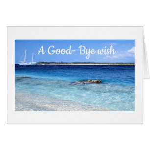 Tarjeta de bienvenida oceánica de tranquilidad