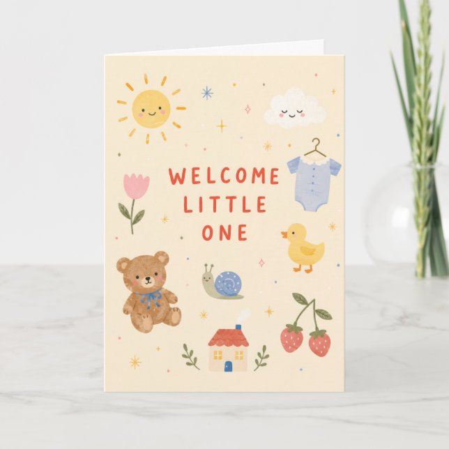Tarjeta de Bienvenida para Baby Shower (Anverso)