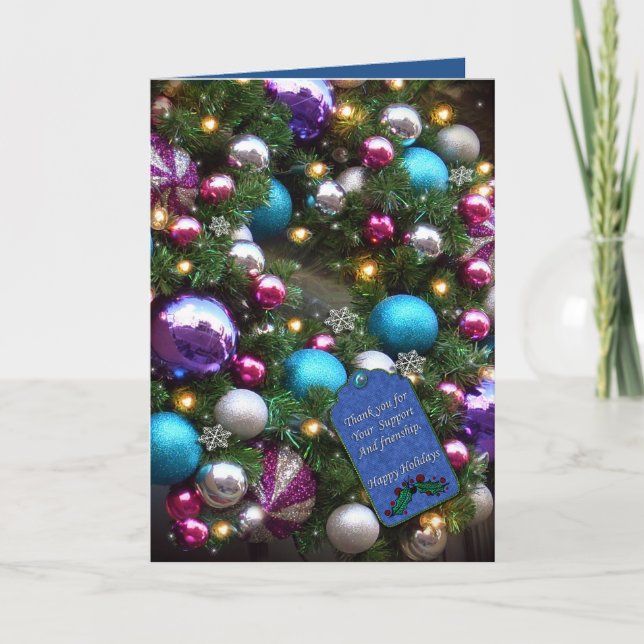 Tarjeta de bienvenida para navidades Gracias de ne (Anverso)