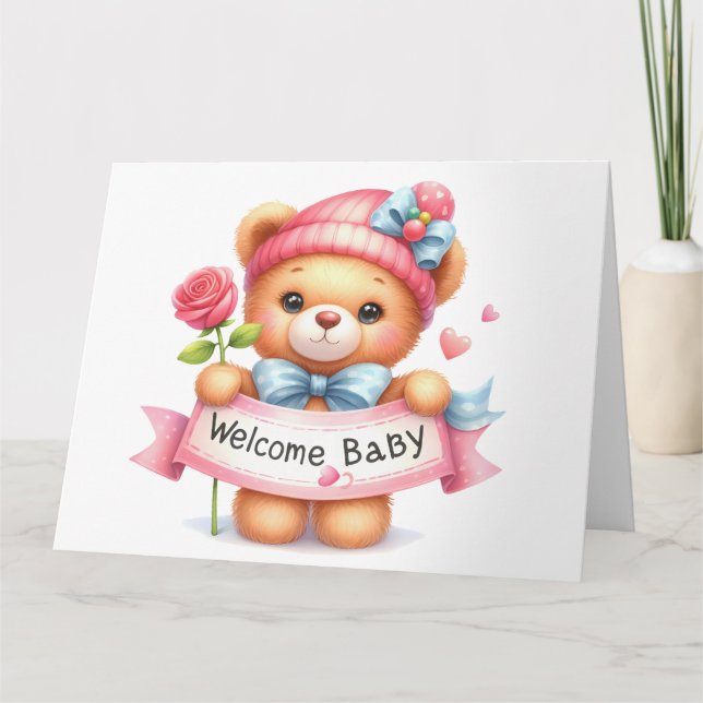 Tarjeta de bienvenida para niñas (Anverso)