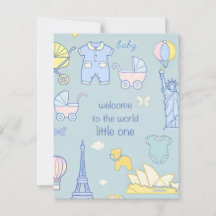 Tarjeta de bienvenida para recién nacidos/postal