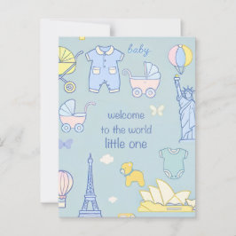 Tarjeta de bienvenida para recién nacidos/postal