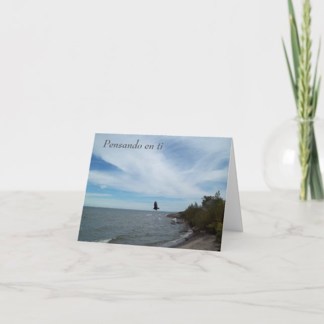 Tarjeta de bienvenida Pensando en ti (Anverso)