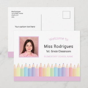 Tarjeta de Bienvenida Personalizada Colorida para
