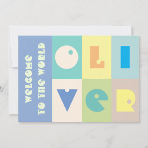 Tarjeta de bienvenida personalizada con nombre de 