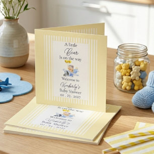 Tarjeta de bienvenida personalizada para baby show