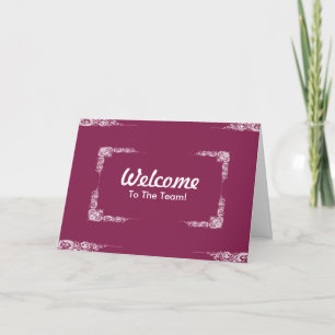 Tarjeta de bienvenida personalizada para el borde