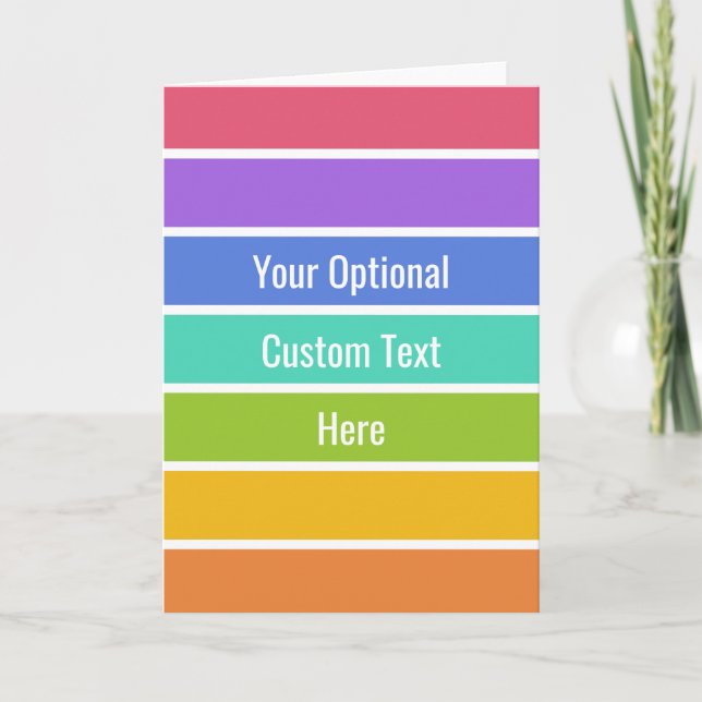 Tarjeta de bienvenida personalizado de colores arc (Anverso)