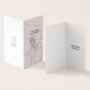 Tarjeta de bienvenida personalizado Feliz Aniversa