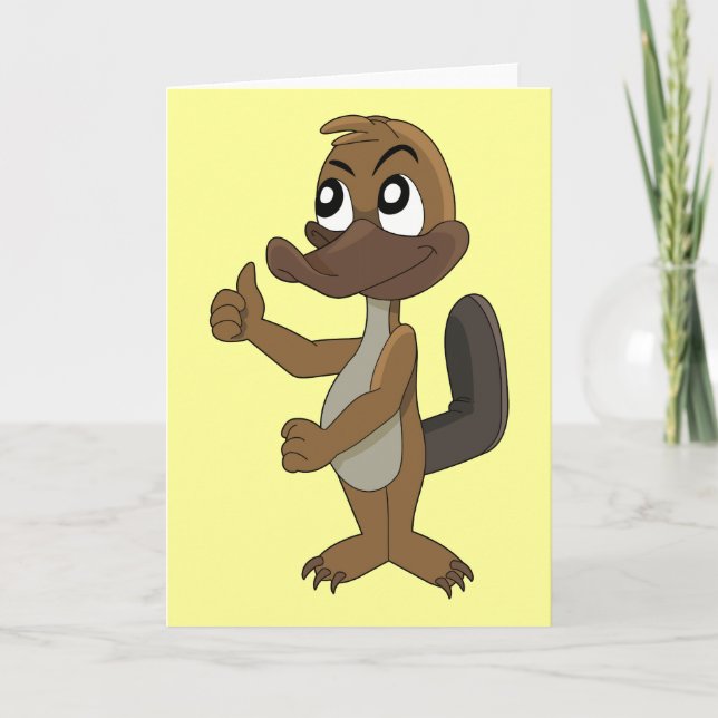 Tarjeta de bienvenida Platypus personalizado (Anverso)
