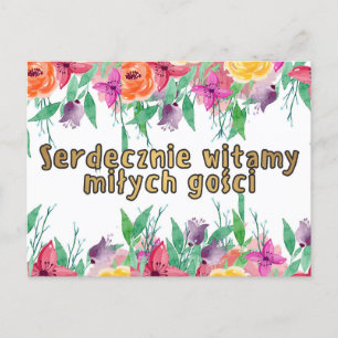 Tarjeta de bienvenida polaca tarjeta postal para p