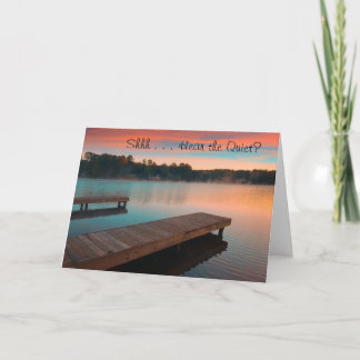 Tarjeta de bienvenida Quiet Lake at dawn