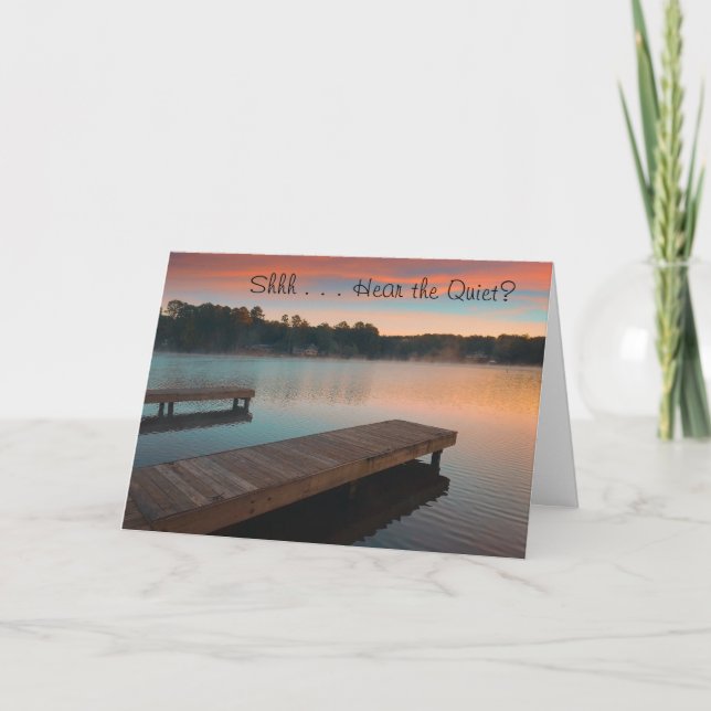 Tarjeta de bienvenida Quiet Lake at dawn (Anverso)