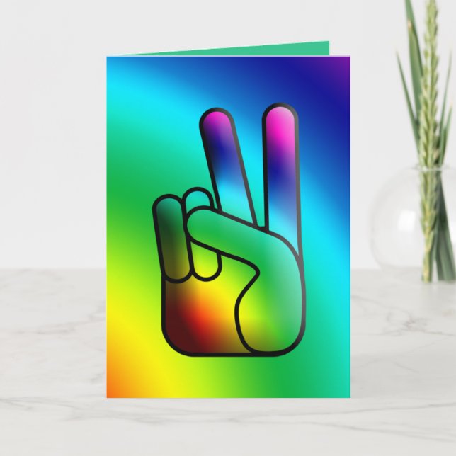 Tarjeta de bienvenida Rainbow de Peace Out (Anverso)