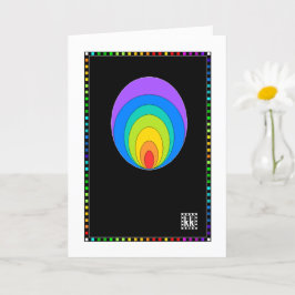 Tarjeta de bienvenida Rainbow Orb On Black