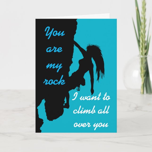 Tarjeta de bienvenida Rock Climbing Valentine (Anverso)