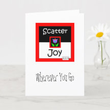 Tarjeta de bienvenida Scatter Joy