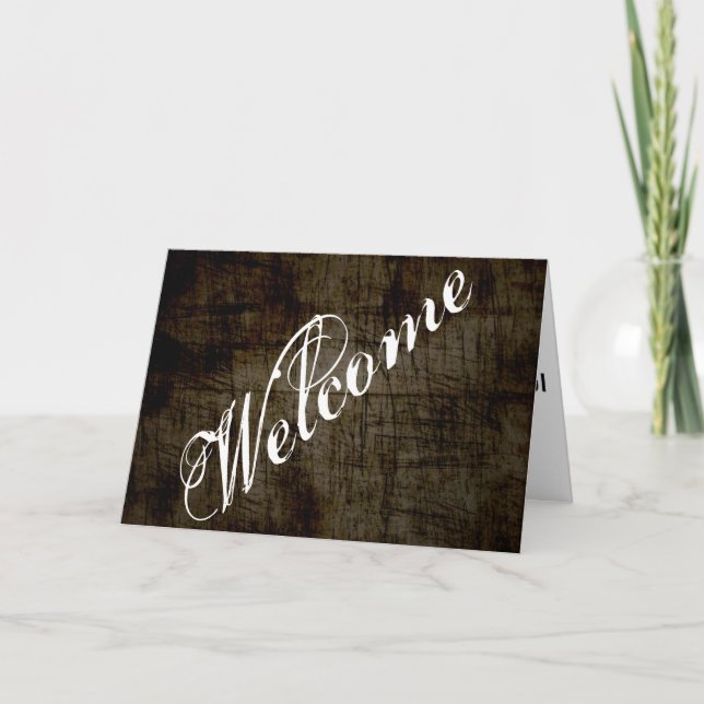 Tarjeta de bienvenida sencilla y elegante (Anverso)