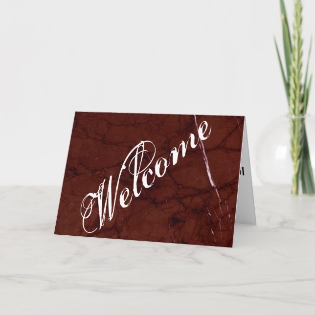 Tarjeta de bienvenida sencilla y elegante (Anverso)