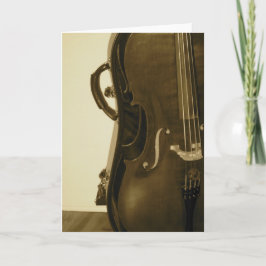 Tarjeta de bienvenida Sepia Cello
