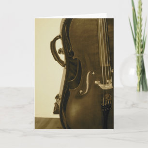 Tarjeta de bienvenida Sepia Cello