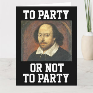 Tarjeta de bienvenida SHAKESPEARE FUNNY BIRTHDAY