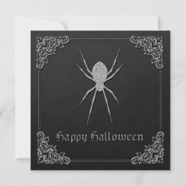 Tarjeta de bienvenida Silver Spider Halloween