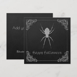 Tarjeta de bienvenida Silver Spider Halloween