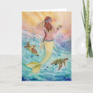 Tarjeta de bienvenida Sunshine Sea Mermaid de Rene