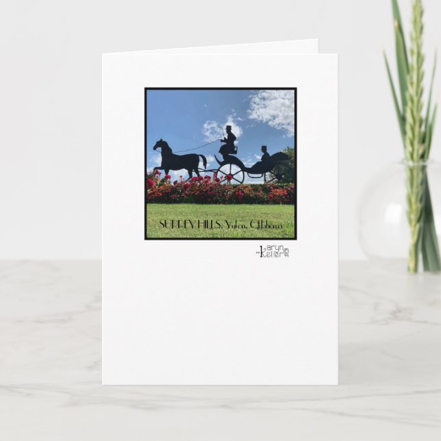 Tarjeta de bienvenida Surrey Hills Horse & Surrey (Anverso)