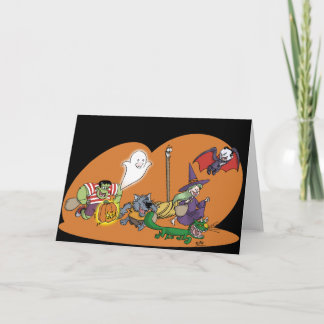 Tarjeta de bienvenida Trick or Treat